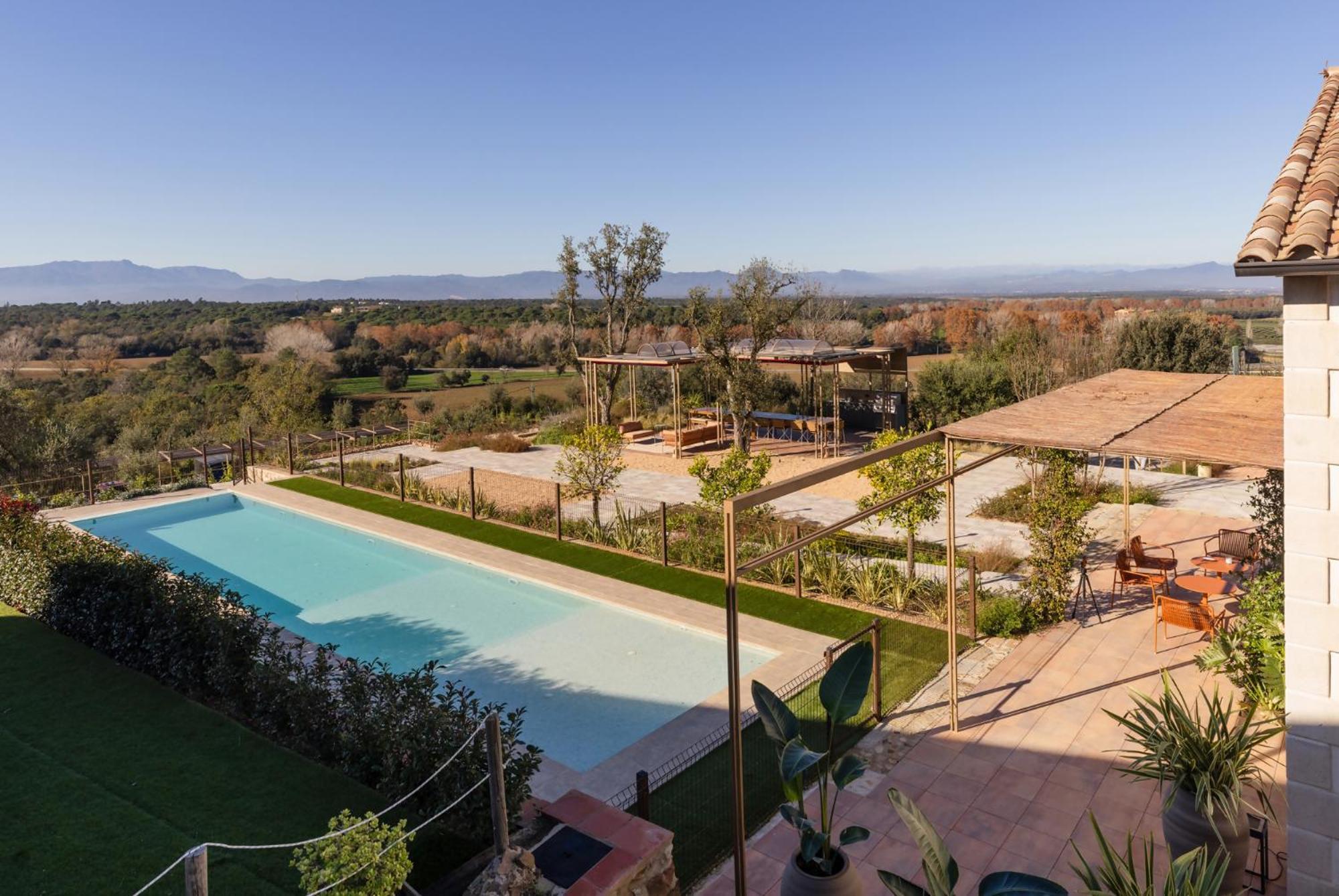 Can Bufi Espectacular Casa Con Piscina Interior Llagostera Dış mekan fotoğraf